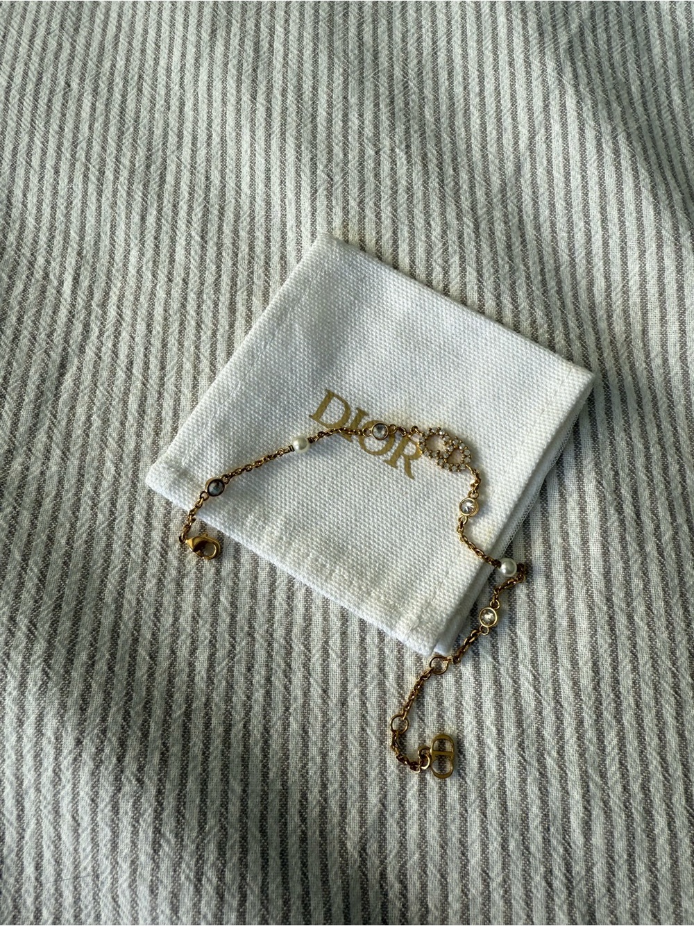 Dior Petit CD with Pearl Bracelet
